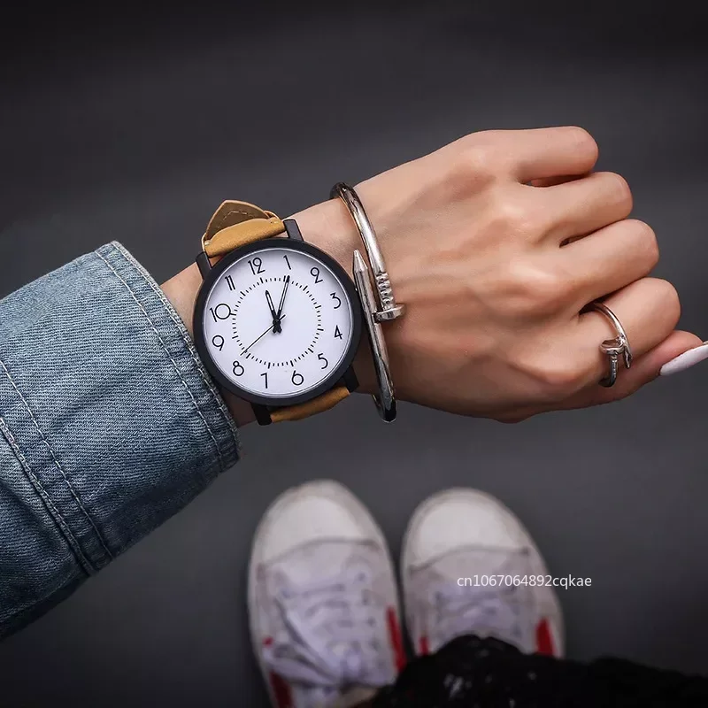 Large Dial Fashion Quartz Couple Watches 2024 Vintage Casual Watch Women Watch Starry Sky Watches Women Sport Watch Clock Gift
