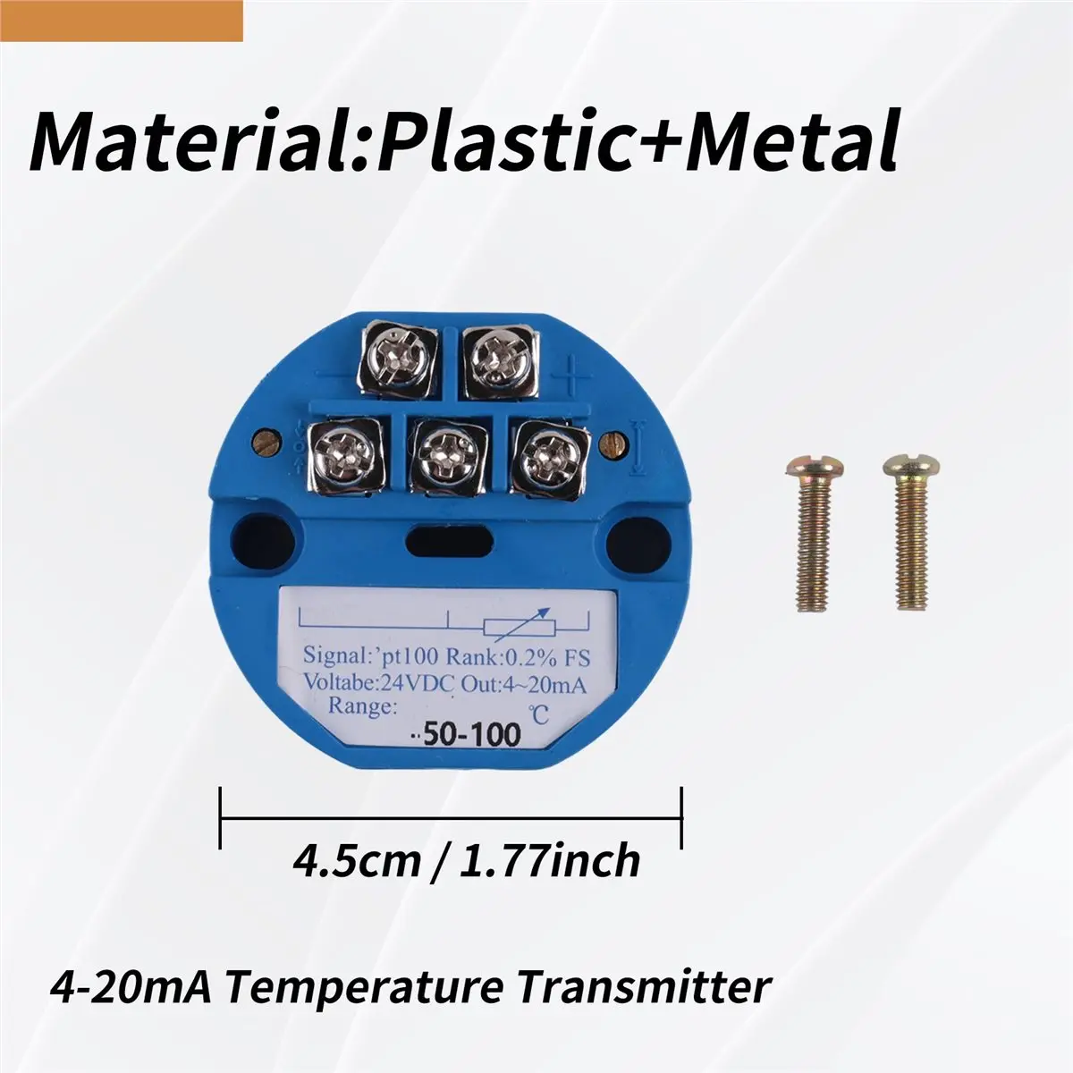 #78Z RTD PT100 Temperature Transmitter Module Thermal Resistance -50-100°C,temperature tester,(Plastic+Metal)