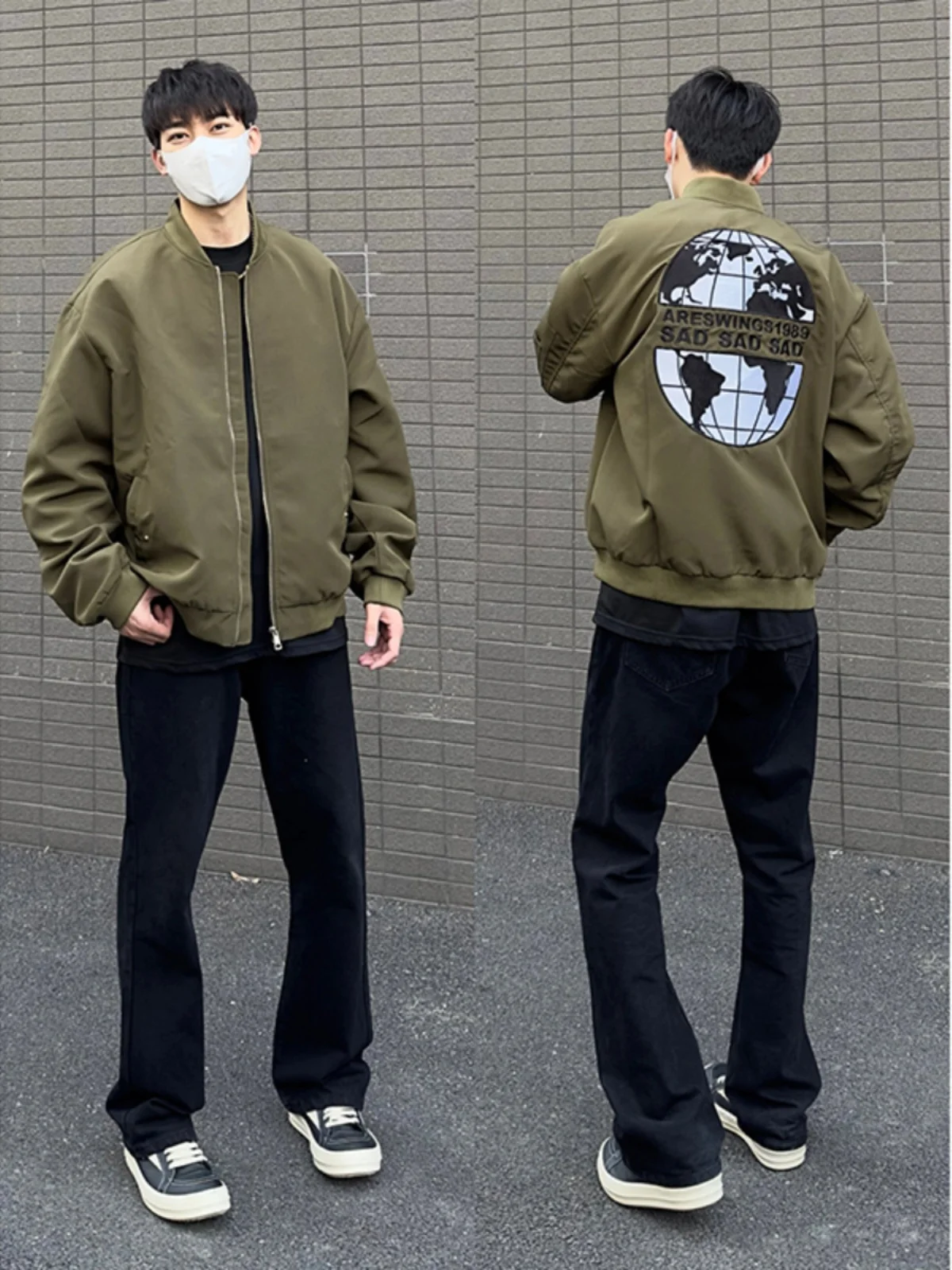 

Slim Fit Stretchy Bla Jeans Men's Faion High Street Straight Leg High Waist Zipper Closure Teenagers Wear Resistant