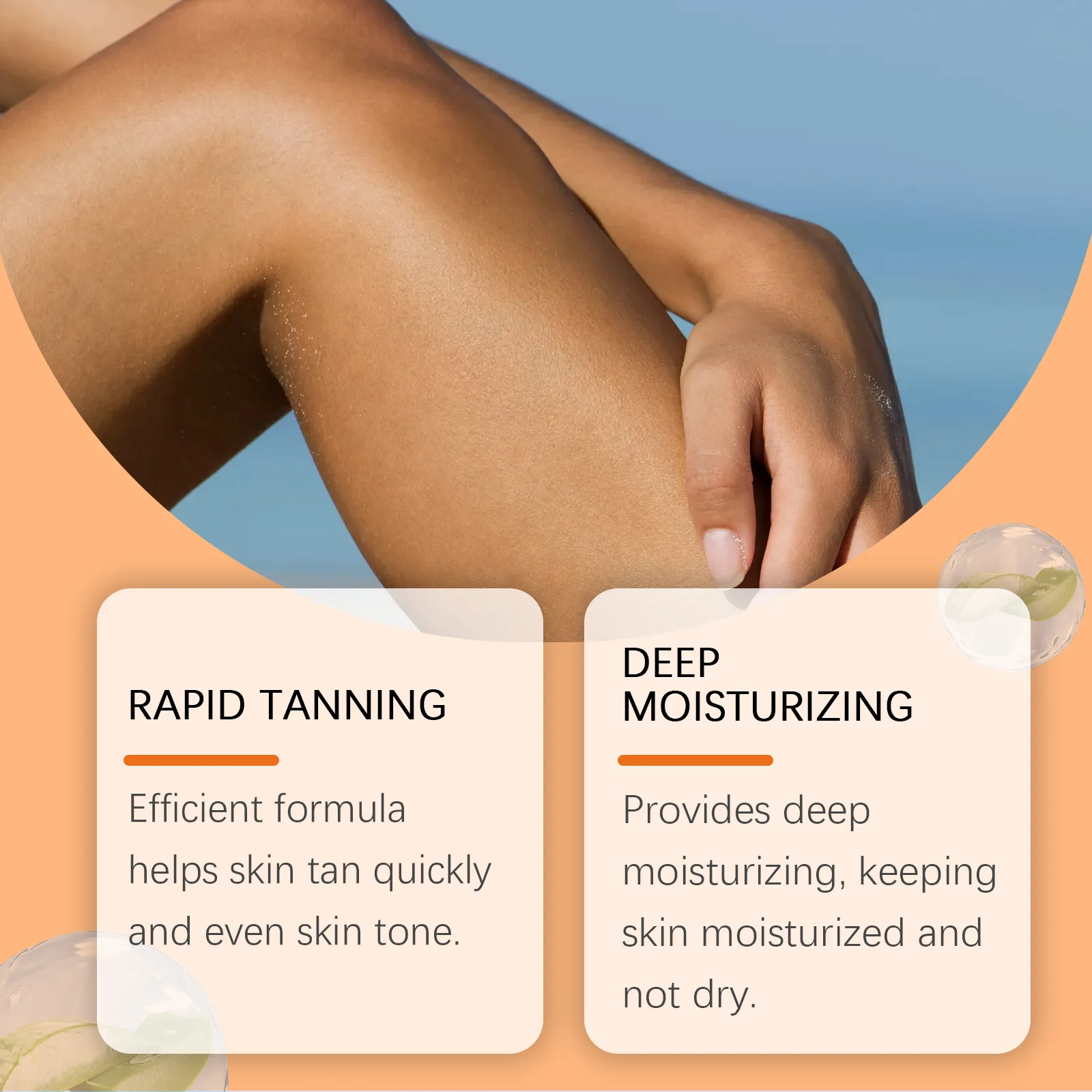 Sun-kissed Skin Care Liquid, Summer Outdoor Beach Essential, Gentle Moisturizing Tanning Oil for Natural Bronze Skin Tone