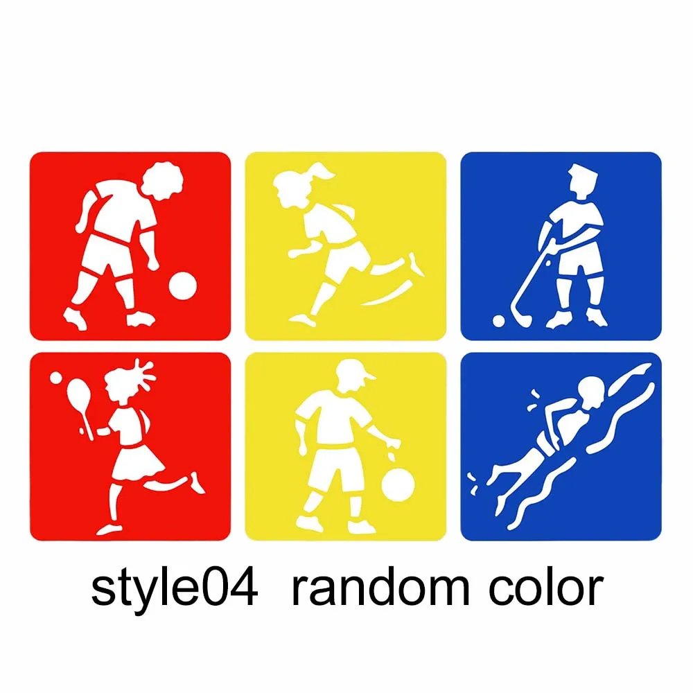 6pcs Cartoon Pattern Drawing Stencils for DIY Crafts