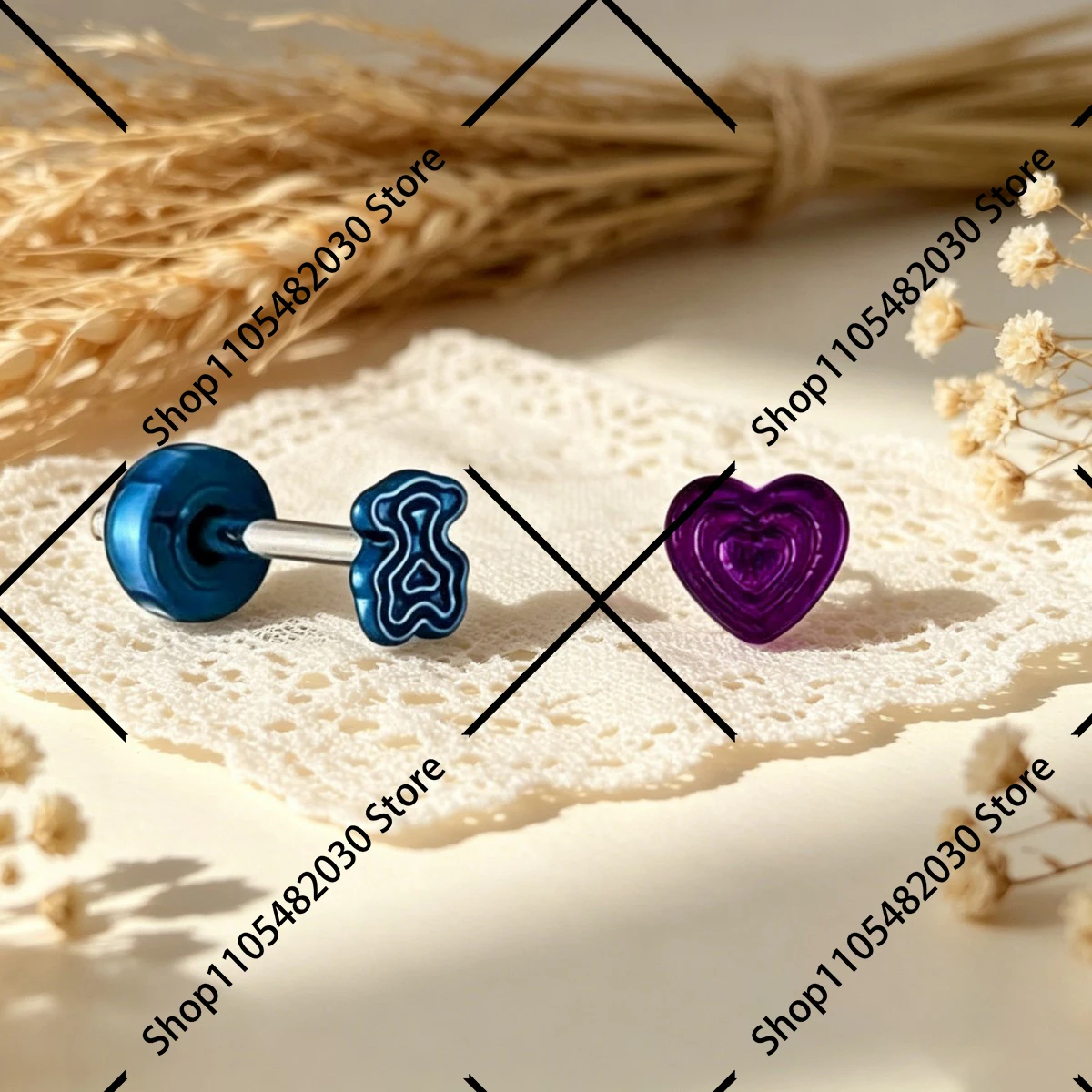 

Sparkling Bear Stud Earrings, Glamorous Statement Jewelry for Parties