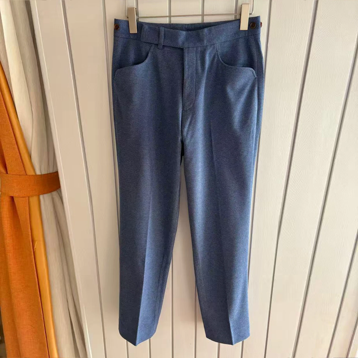 

LP 25aw льняные простые прямые повседневные брюки мужские брюки