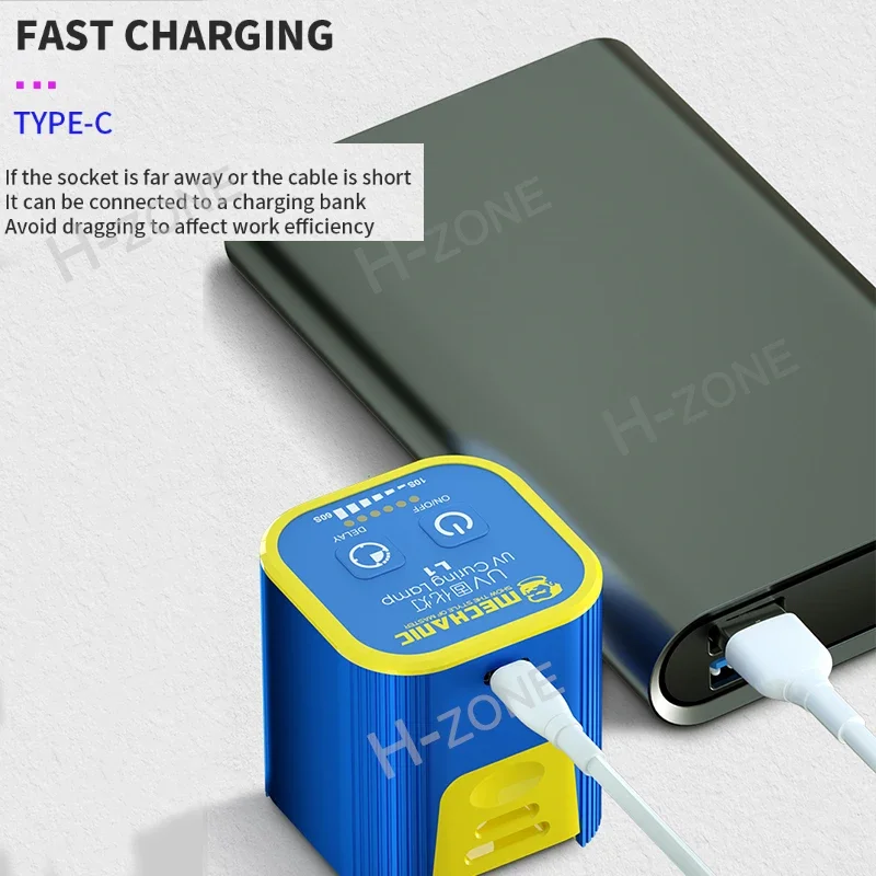 ช่าง L1 อัจฉริยะ UV Curing Lamp น้ํามันสีเขียว Fast Curing Light สําหรับเมนบอร์ดโทรศัพท์มือถือ UV กาวบ่มซ่อมโคมไฟ