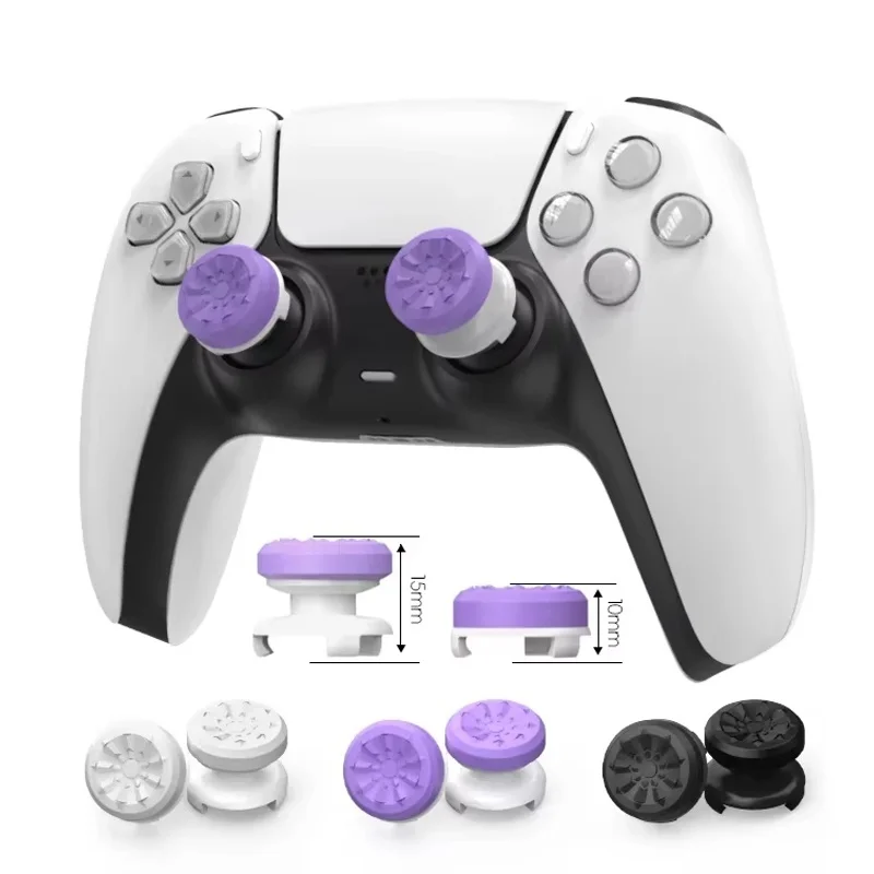 2Pcs Silicone Hand Grip Extenders Caps Game Controller Gamepad Thumb Grips Cover High/Low Rocker Stick Extenders Cap For PS5/4