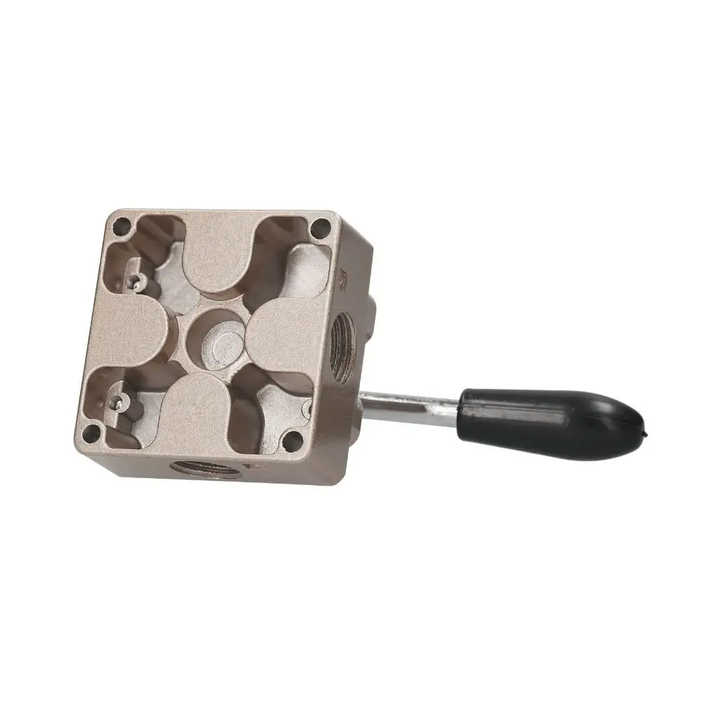 4 Way 3 Position Pneumatic Hand Lever Valve Pneumatic Rotary Design Air Tool Accessories Rotary Lever Hand Valve Lever Operated