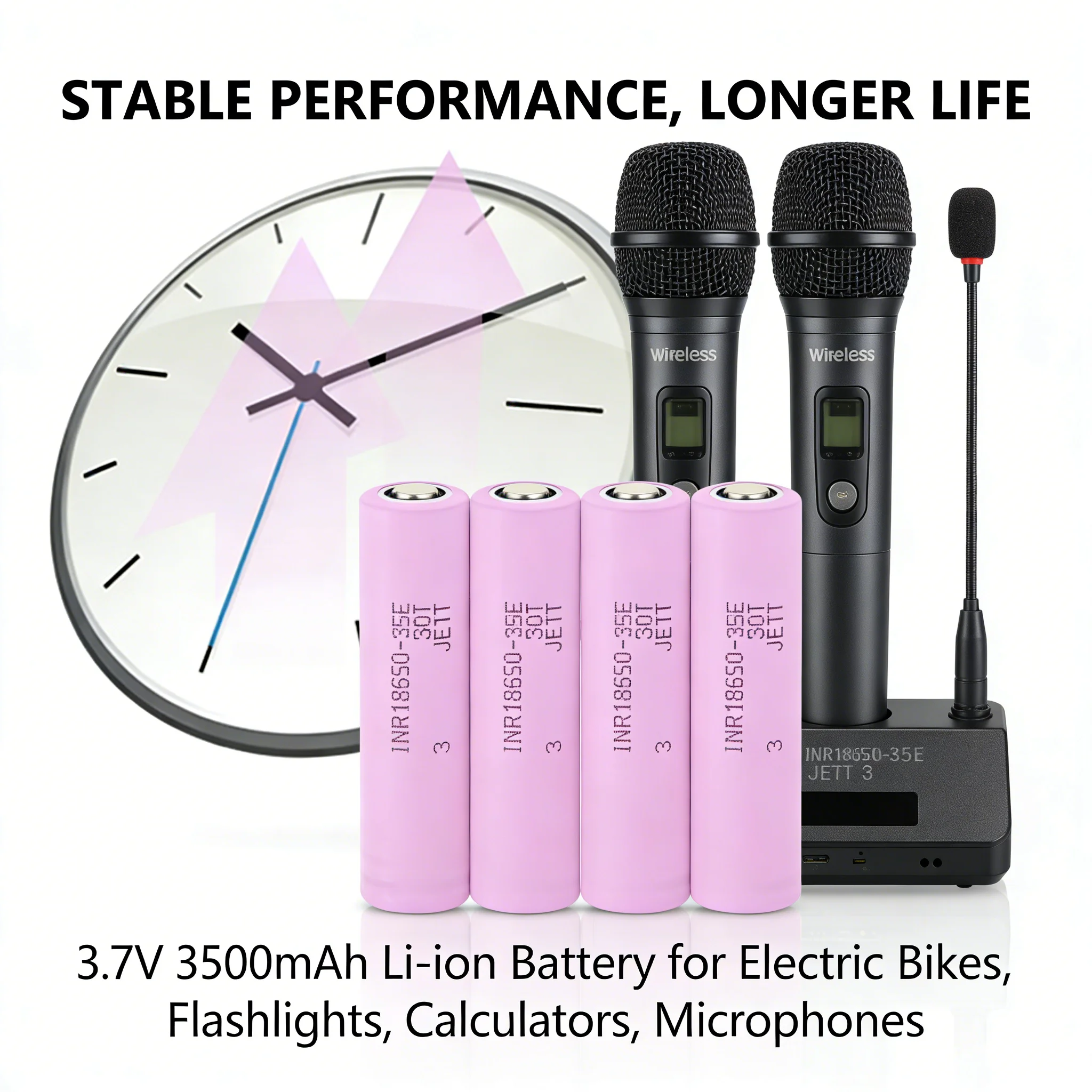 INR 35E 3.7V 3500mAh Lithium Ion Battery 20A High Drain Replacement Battery for Samsung Electronic Devices