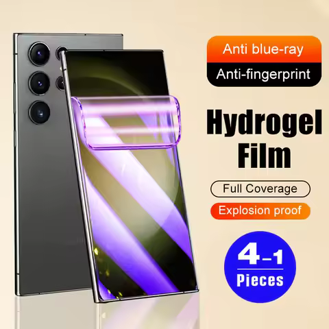 4Pcs Hydrogel film for Samsung Galaxy S23 S22 S21 Ultra S20 FE S10 S9 S8 Plus Anti Blue Light phone screen protector Not Glass