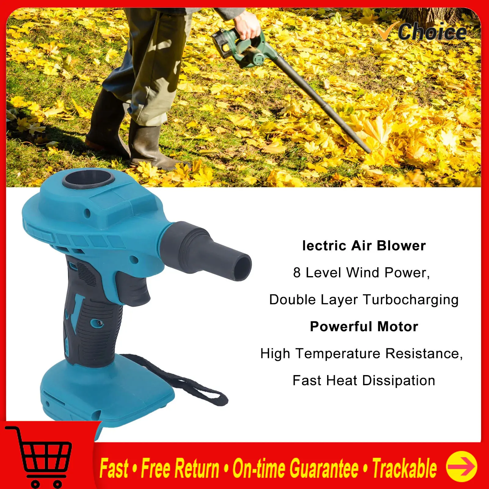 

Electric Air Blower Rechargeable Duster Battery Powered Handheld Dust Blower for BL1830 BL1840 BL1850 BL1860 Interface
