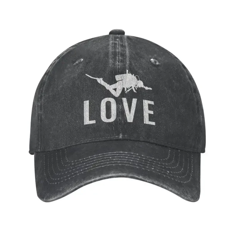 Fashion Cotton LOVE Scuba Diving Gift Funny Diver Baseball Cap Women Men Custom Adjustable Unisex Dad Hat Spring