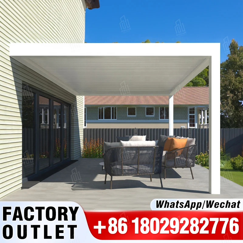 AS2047 Australia TOMA Fashion Motorized pergola aluminium Waterproof Modern Design aluminum awning and louver roof