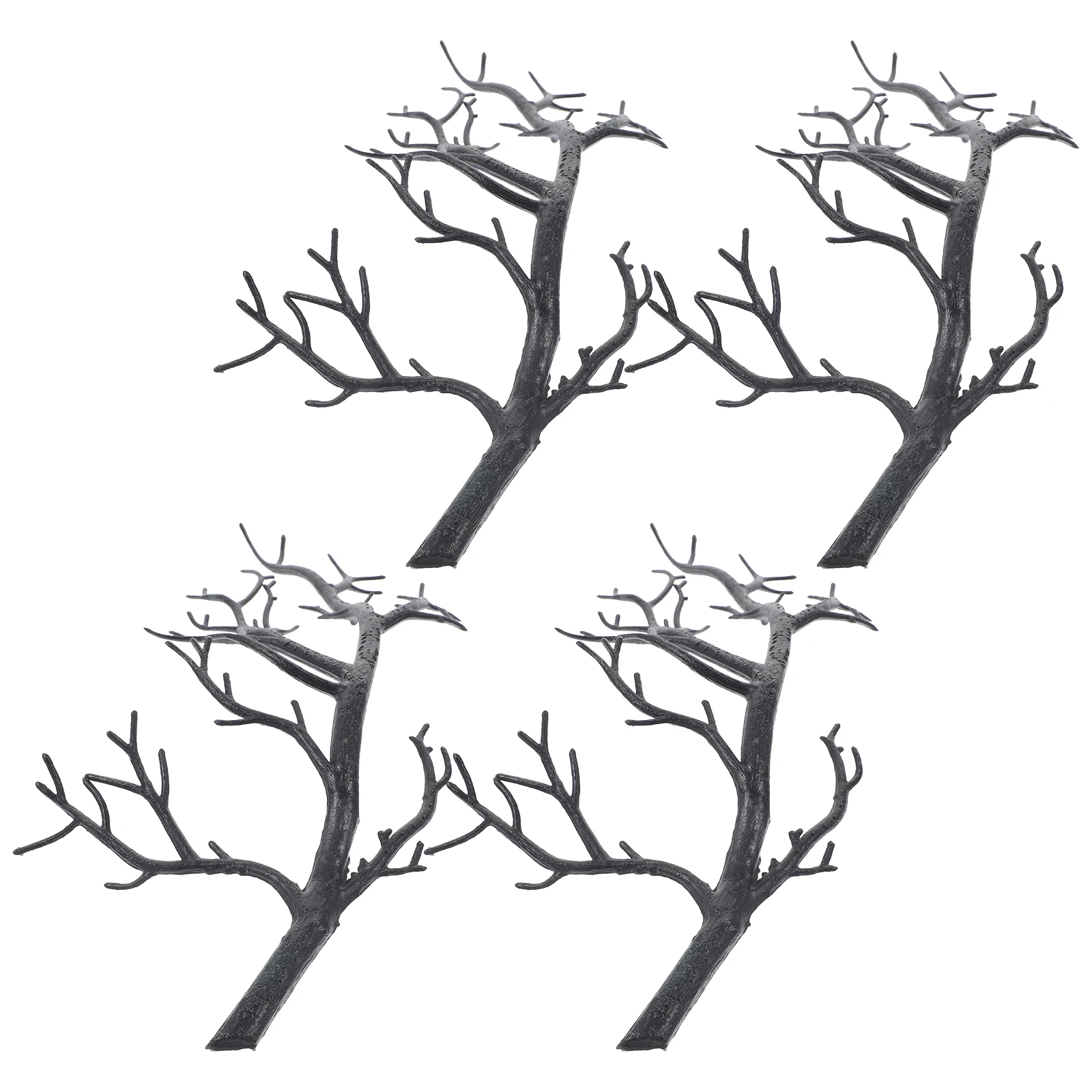 

4pcs Artificial Coral Branches Black Dried Tree Twigs Vase Filler Home Decor DIY Crafts Christmas Halloween Accessories Plastic