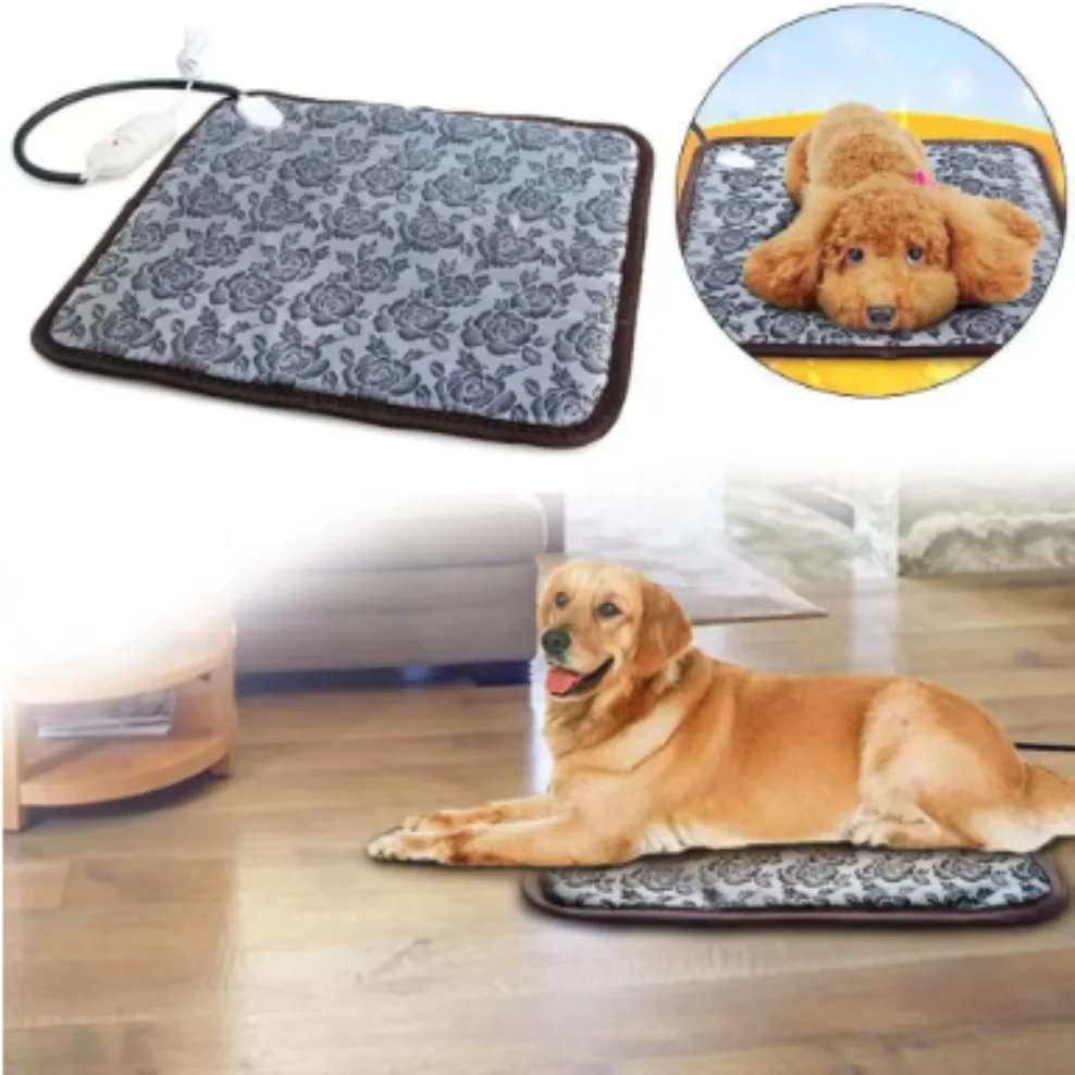 

Pet Heated Mat Dog Temperature Adjustable Dog Heating Pad Waterproof Electric Heating Pad 3,9 Gears Timer Dog Sleeping Supplies