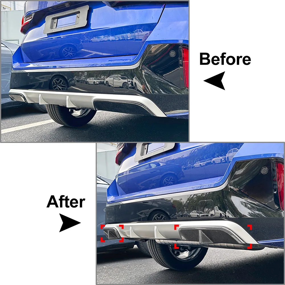 Accessories 1 Pair Car Rear Bumper Protector Spoiler Lip Splitter Trim For BMW X1 U11 U12 IX1 M Sport 2023-2024