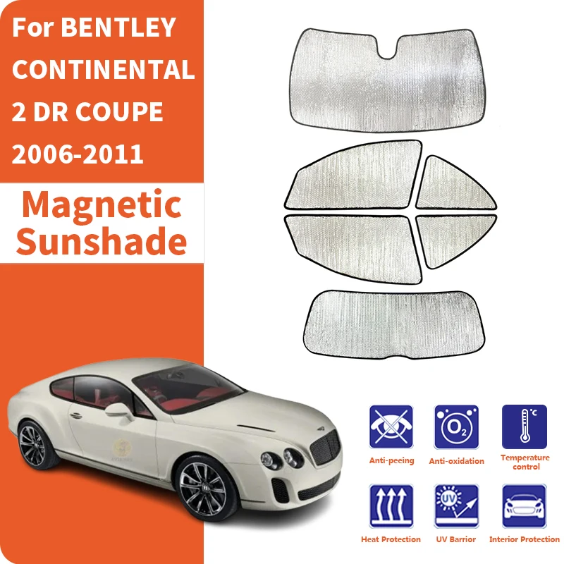 Car Window Sunshade Anti-UV Car Sun Window Visors Sunshade Covers Accessories For BENTLEY CONTINENTAL 2 DR COUPE 2006-2011