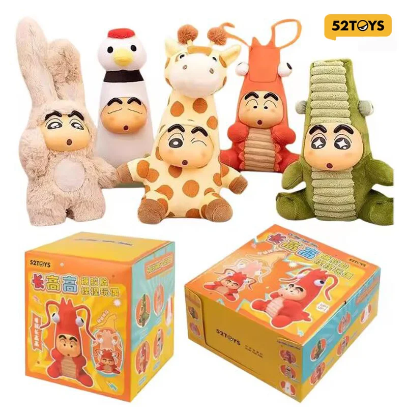 

52toys Crayon Shin-Chan Tall And Long Series Vinyl Blind Box Toys Kawaii Anime Action Figure Surprise Mystery Box Dolls Girls