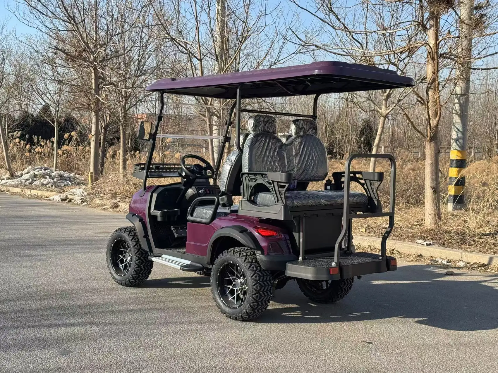 عربة جولف كهربائية للبيع 72 فولت ليثيوم مخصصة مريحة 4 مقاعد 2 + 2 4 + 2 عربة جولف عربات جولف كهربائية #3