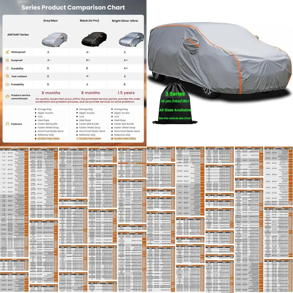 

Универсальный водонепроницаемый чехол для фургона на открытом воздухе, на молнии, подходит для Pacifica, Grand Caravan, Odyssey, Sienna, Fit Mpv 191-206