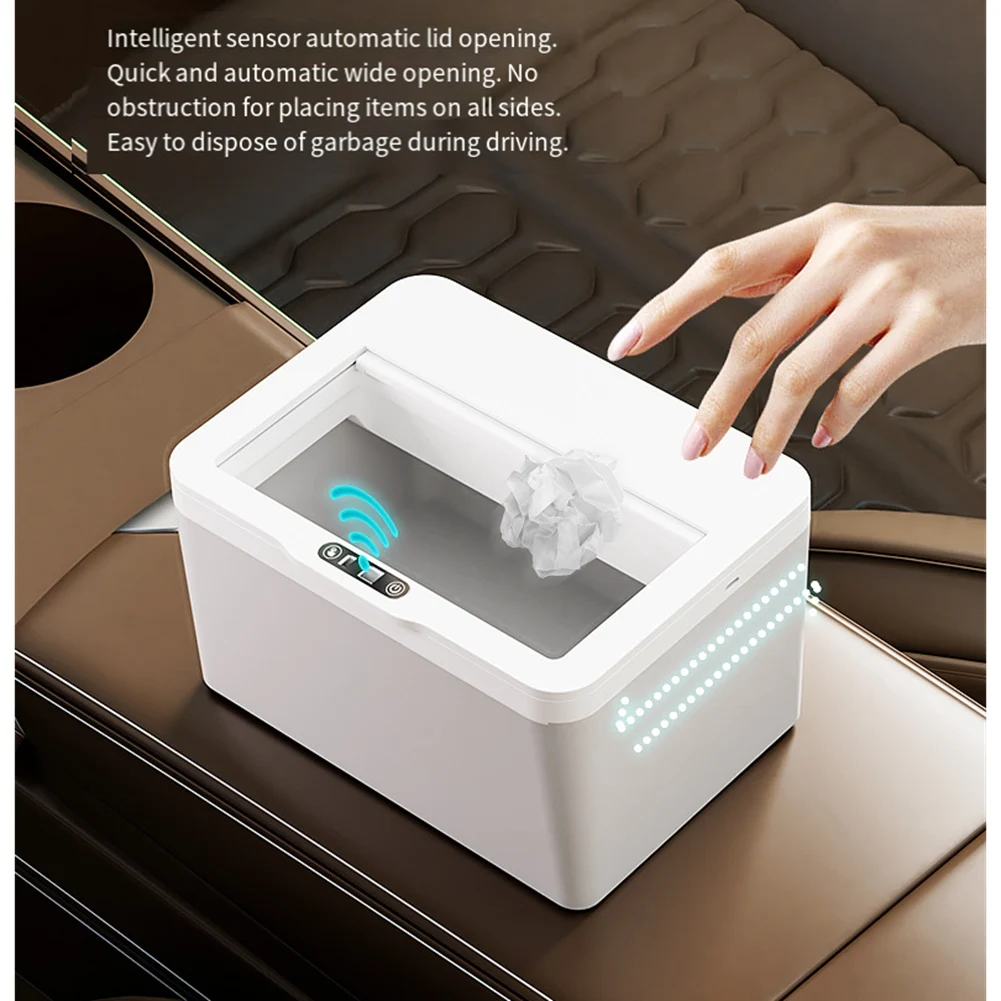 

Прочный и долговечный умный индукционный мусорный бак с автоматической крышкой и сенсорным управлением, 6 л, для рабочего стола, дома, спальни, ванной комнаты