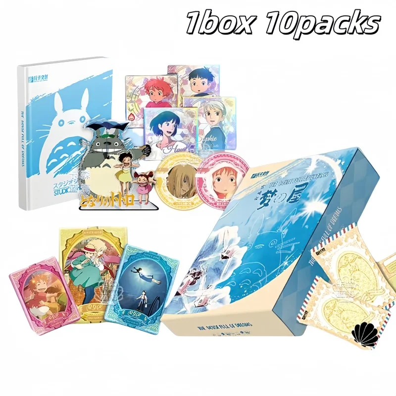 

New Hot Sales Hayao Miyazaki Dream House Card Animation Theme Game Collection Card Around Children'S Toys Holiday Gifts Cards