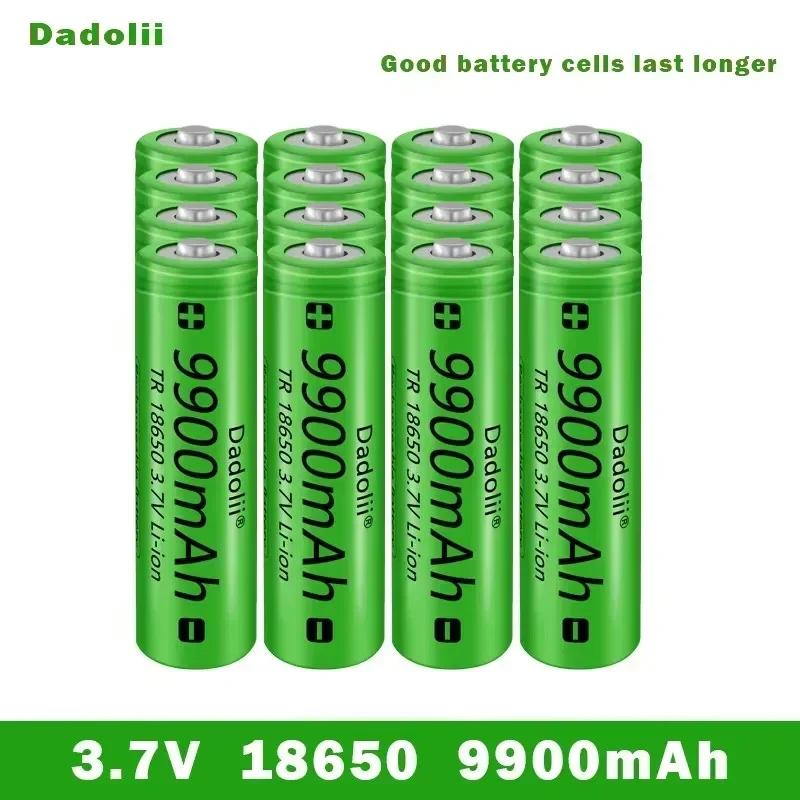 1-40pcs 9900mah 3.7V 18650 rechargeable battery for LED flashlight torch batery Litio battery