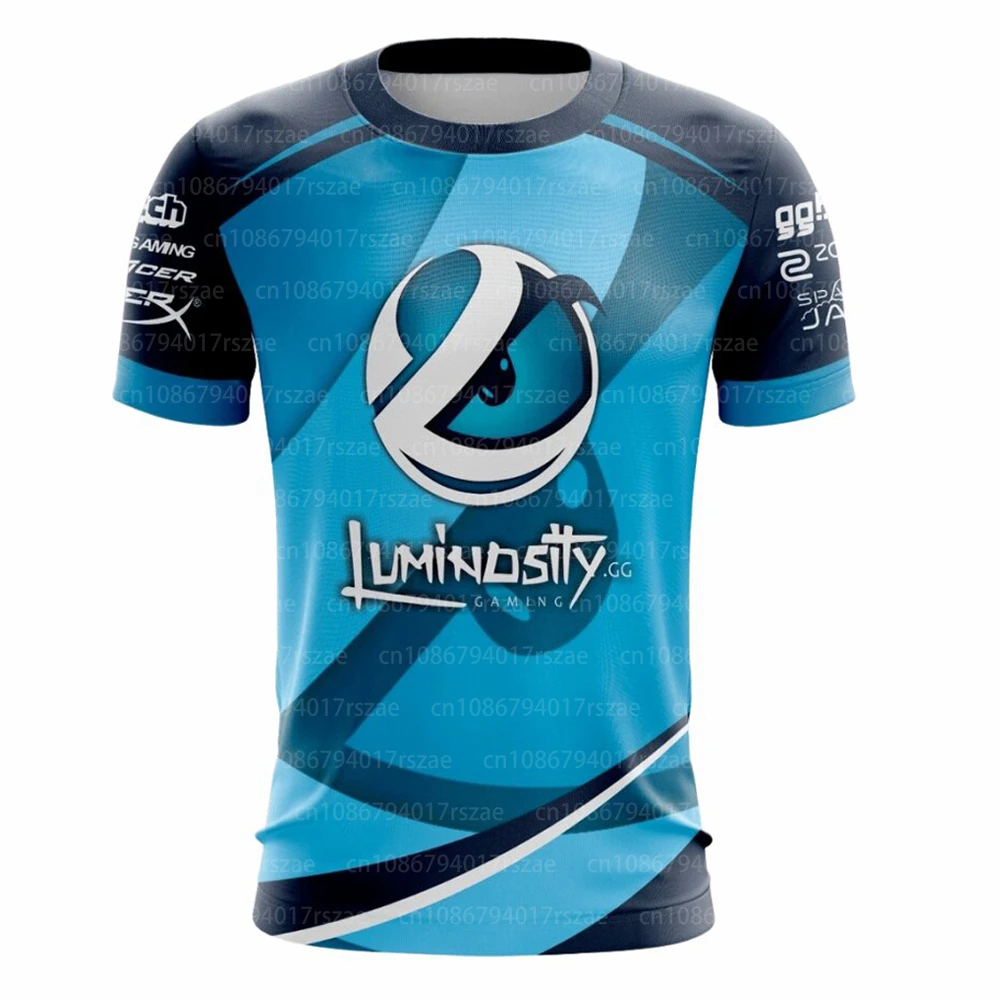 Esports Classic Luminosity Gaming Męska koszulka Uniform Męska moda 3D Print Mesh Oddychające koszulki Odzież dla fanów gier zespołowych