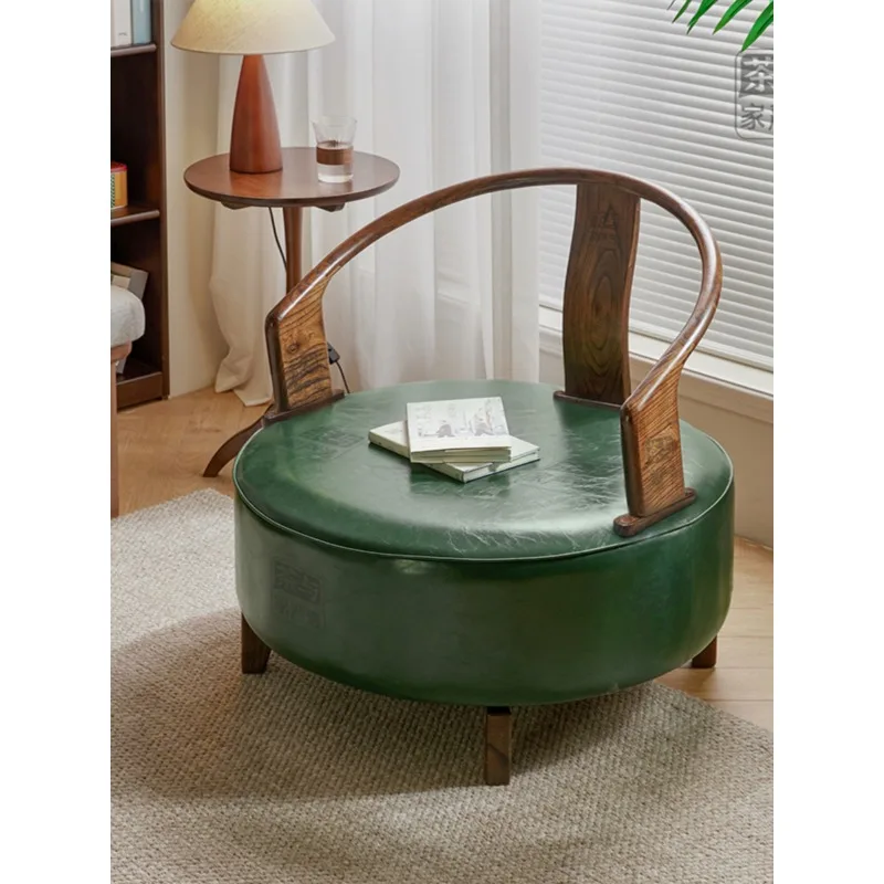 Single sofa chair, solid wood revolving armchair, lounge chair