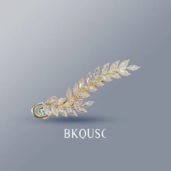 라인 석 여성 헤어 클립 패션 오팔 진주 머리핀 잎 모양 Duckbill 클립 머리 여성 바레트 레이디 스위트 헤어 그립