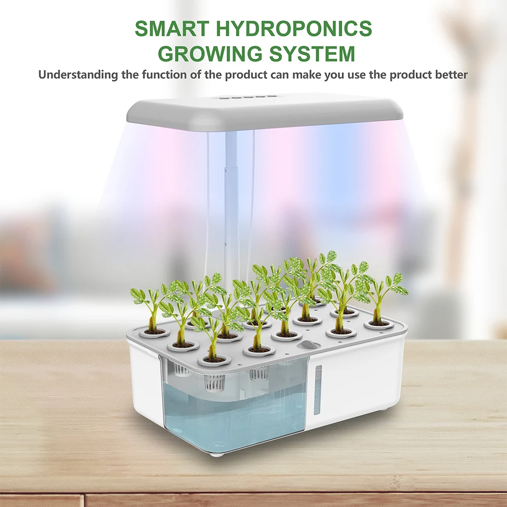 WiFi Bluetooth-compatible Hydroponic Growing System with LED Grow Lights Indoor Soilless Culture Smart Machine Herb Grow Kit