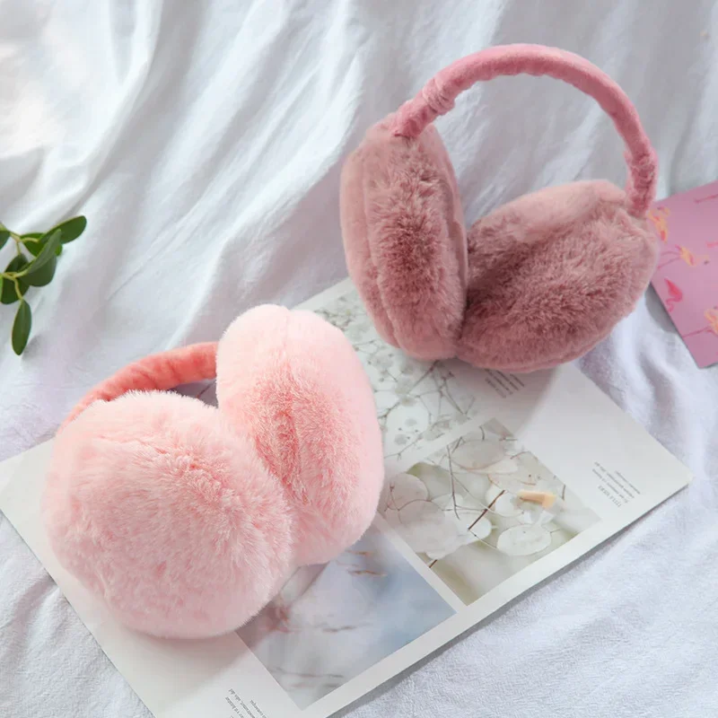 

Soft Plush Ear Warmer Winter Warm Earmuffs for Women Men Fashion Solid Color Earflap Outdoor Cold Protection Ear-Muffs Ear Cover