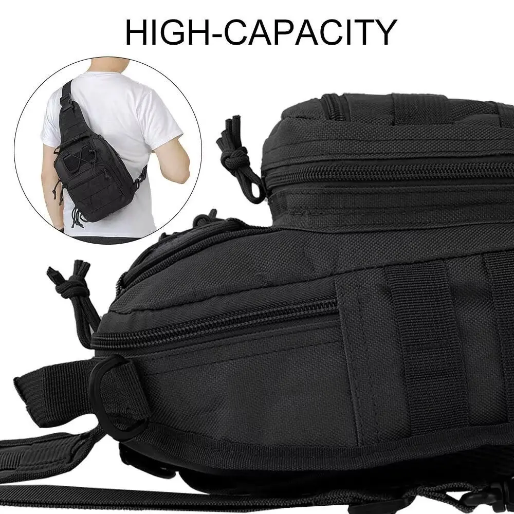 

Sling Bag Waterproof Camping Pack Oxford Intensity Crossbody Bag Durable Breathable Chest Pack Cosplay