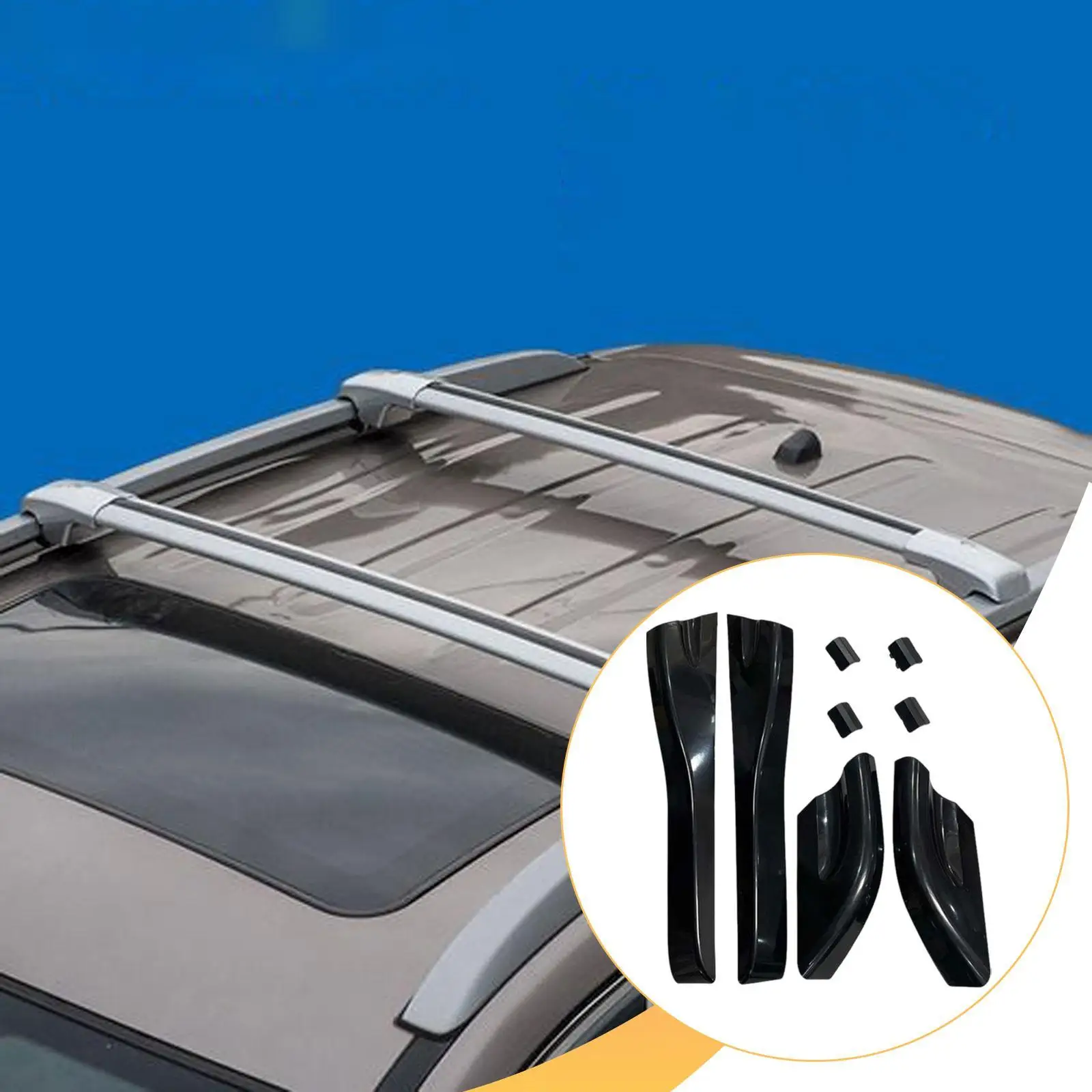 

Car Roof Rack Rail Protective Cover Easy Installation ABS Roof Rail Bar End Cap for Hyundai Tucson