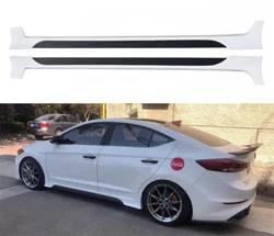 ABS Paint Side Extension Body Skirts Panels Body Skirts Kit Lip Cover For Hyundai Elantra 2016 2017 2018 2019