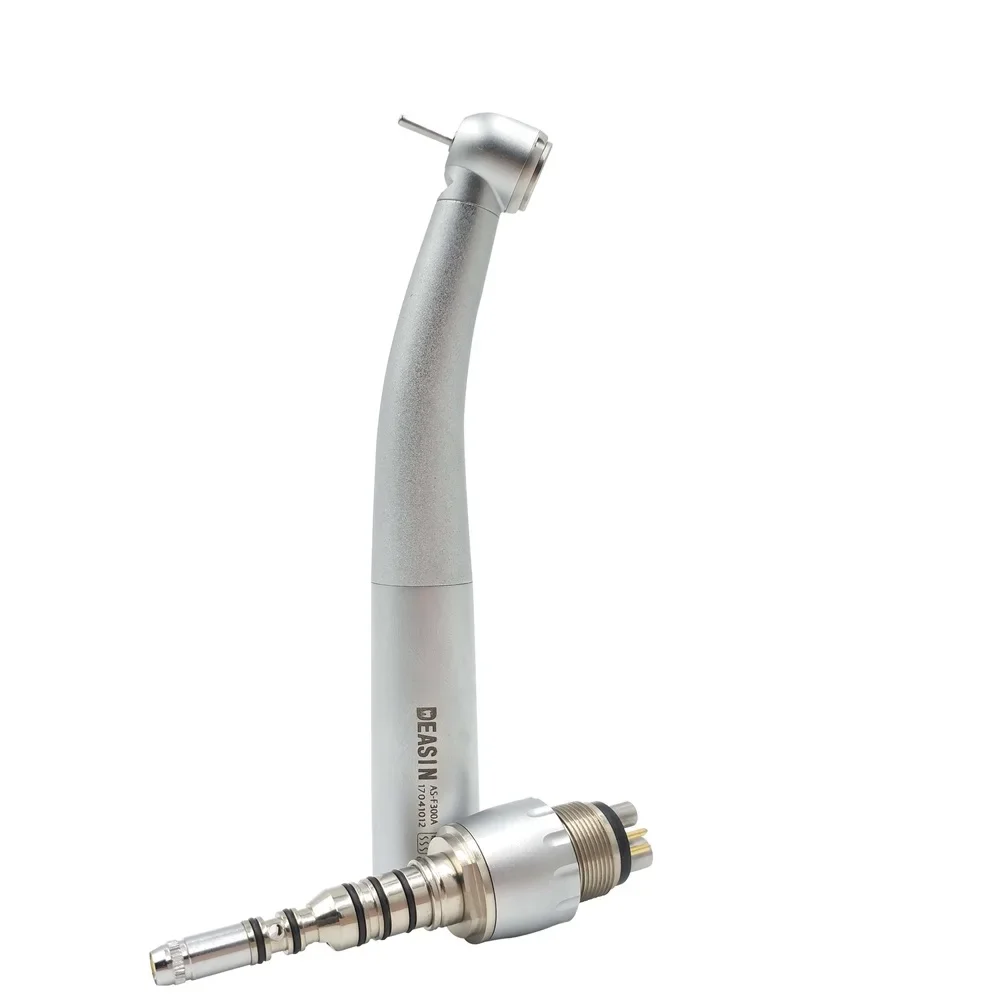 Den tal High Speed F800 High Speed Push button Handpiece With k v  Type Coupling 2/4/6 Holes Optic Fiber Quick Connector