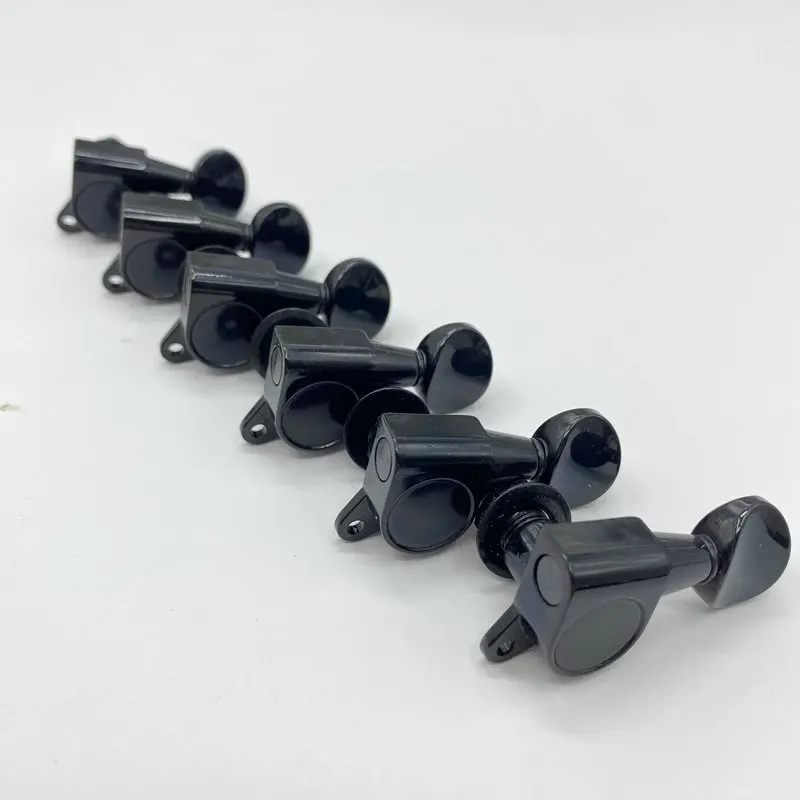 Machine heads Black Color One Set for Electric Guitar&Acoustic Guitar 10mm 6 Pieces Tuner Pegs Offer By PW