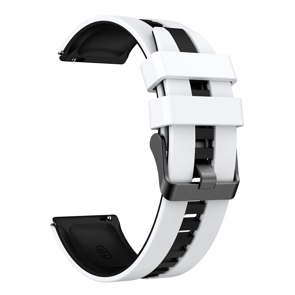 22mm Two-Tone Sports Strap For Xiaomi Watch color 2 Band Mi Watch 2 Pro S3 S2 S1 Active/Pro Bracelet Correas Silicone Wristbands