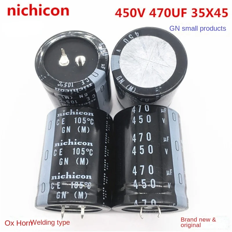 Capacitor eletrolítico Nippon Nikon, 450V, 470UF, 450V, 35*45, GN105 Graus, 1Pc