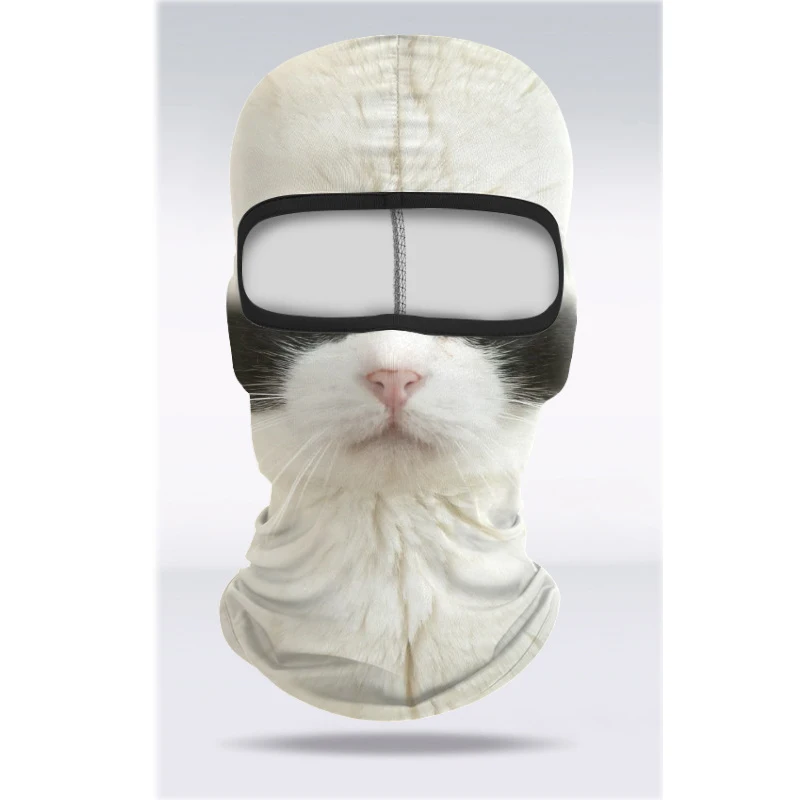 3D Animal Printed Breathable Balaclava Motorcycle Headgear for Men and Women Outdoor Wind Sun Protection Face Mask Cycling Caps