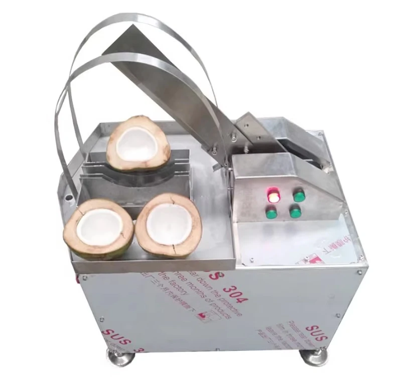 Automatic Hydraulic Motor Coconut Water Extraction Machine / Fresh Old Coconut Opener / Green Coconut Half Cutting Machine
