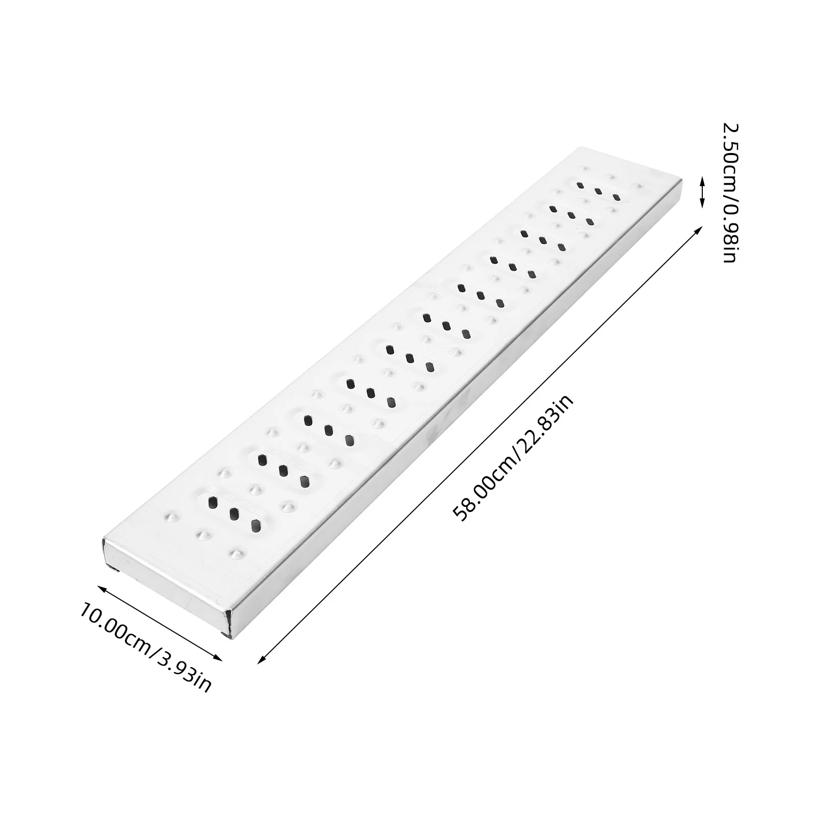 Griglia di scarico esterna con copertura per trincea in acciaio inossidabile per sistema di drenaggio a pavimento per garage da cucina Griglia metallica Canale sostituibile