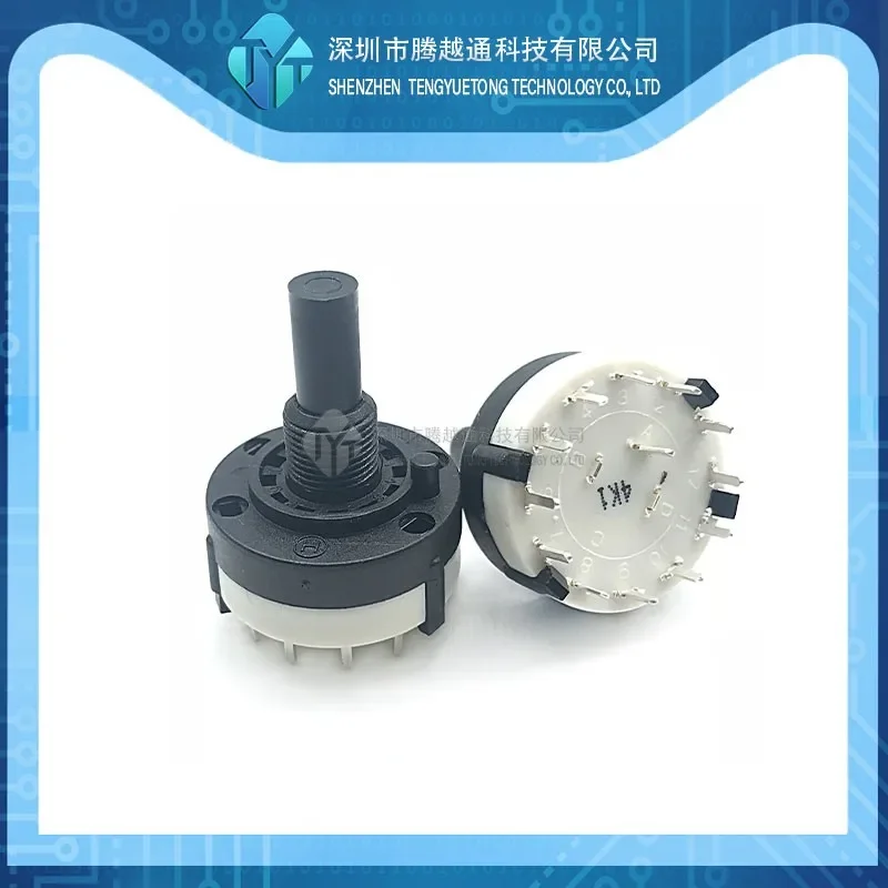 

10PCS/lot SR26 type rotary band switch, one knife, 12 gear switch, round shaft 20MM adjustable gear