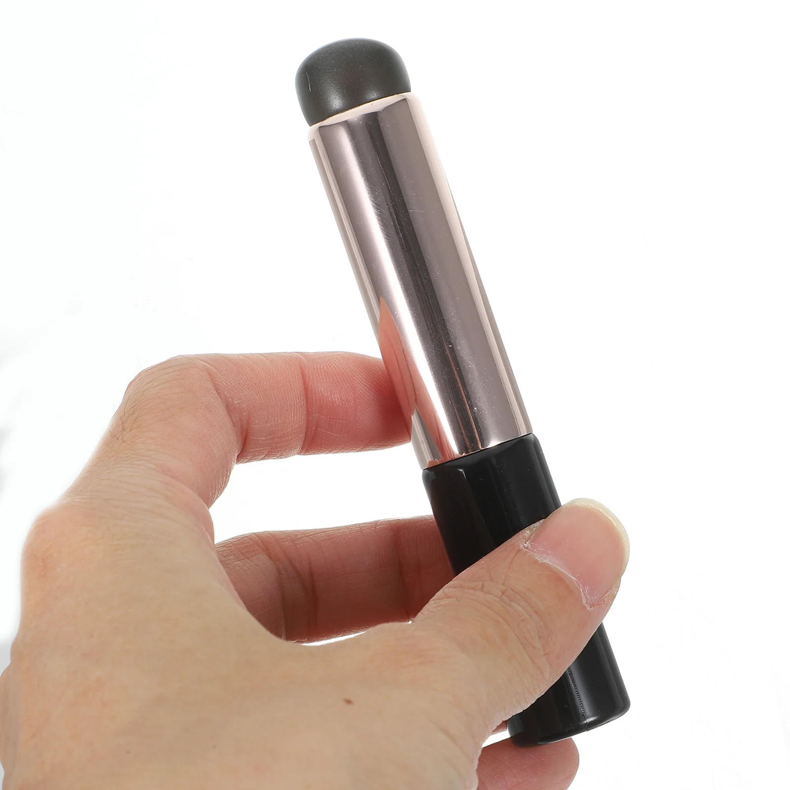 2 قطعة فرشاة الشفاه أداة ماكياج المحمولة لخافي عيوب البشرة بلسم أحمر الشفاه تأثير التلطيخ سهلة الاستخدام وتخزين فرشاة الشفاه #2