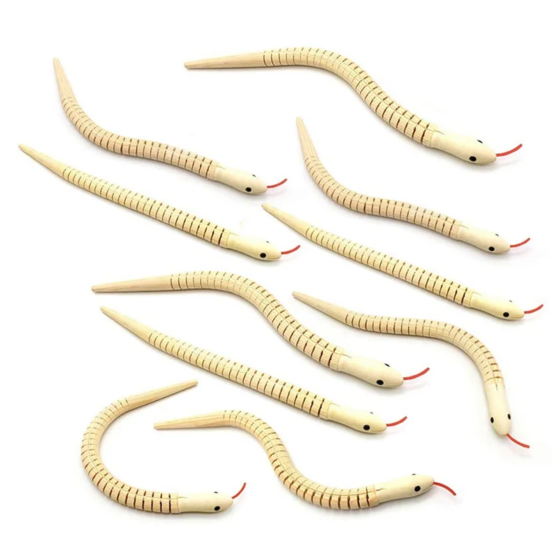 

40Pcs 12 Inch Unfinished Wooden Wiggly Snakes Jointed Flexible Wooden Snake Blank Animal Model Crafts Toys For Arts