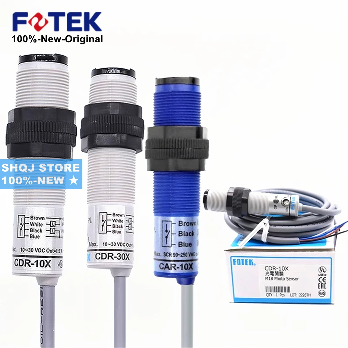 

FOTEK 100%-НОВЫЙ CDR-30X CDR-10X CDR-60X CDR-10XB CDR-30XB CDM-2MX CDT-6MX CDT-10MX CAR-10X Фотодатчик оригинал