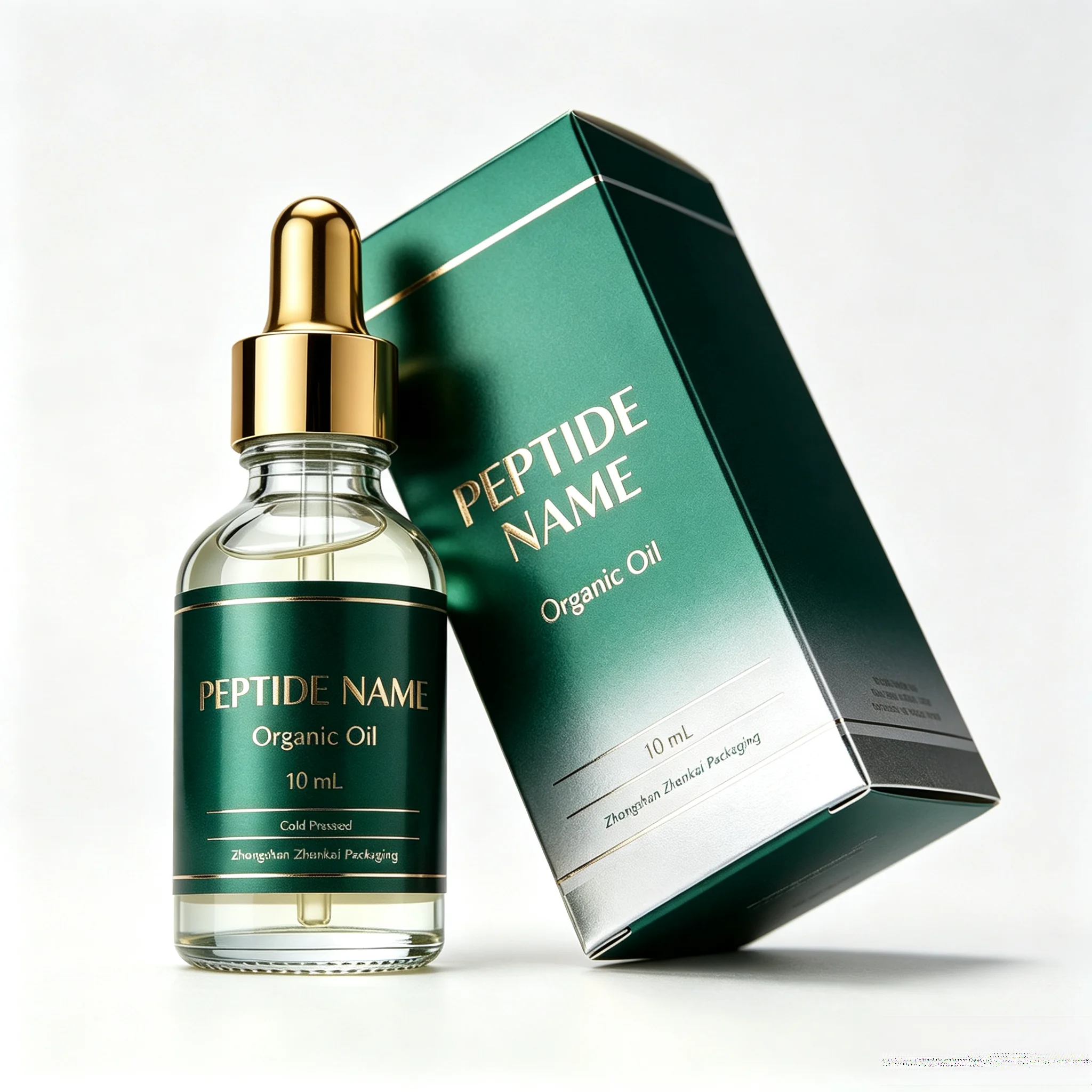 3ml 10ml Beauty Agent Vials Custom Premium Peptide Label Boxes Clear Waterproof Vinyl Self Adhesive Stickers