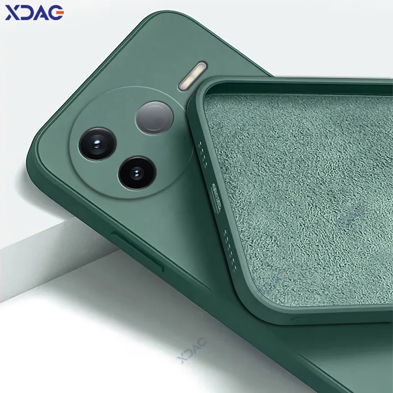Роскошные двухслойные чехлы для мобильных телефонов для Xiaomi POCO F7 Pro Ultra 5G POCOF7 F7Pro F7Ultra, мягкие квадратные жидкие силиконовые чехлы