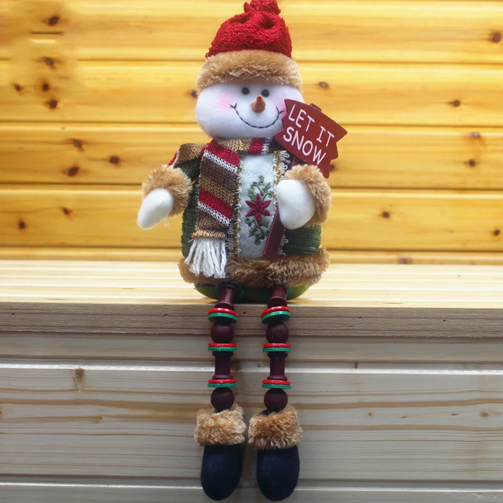 

Snowman Christmas Decoration Sitting Cartoon Figure for Home Window Desk Festival Party Ornaments Christmas Cartoon Decorations