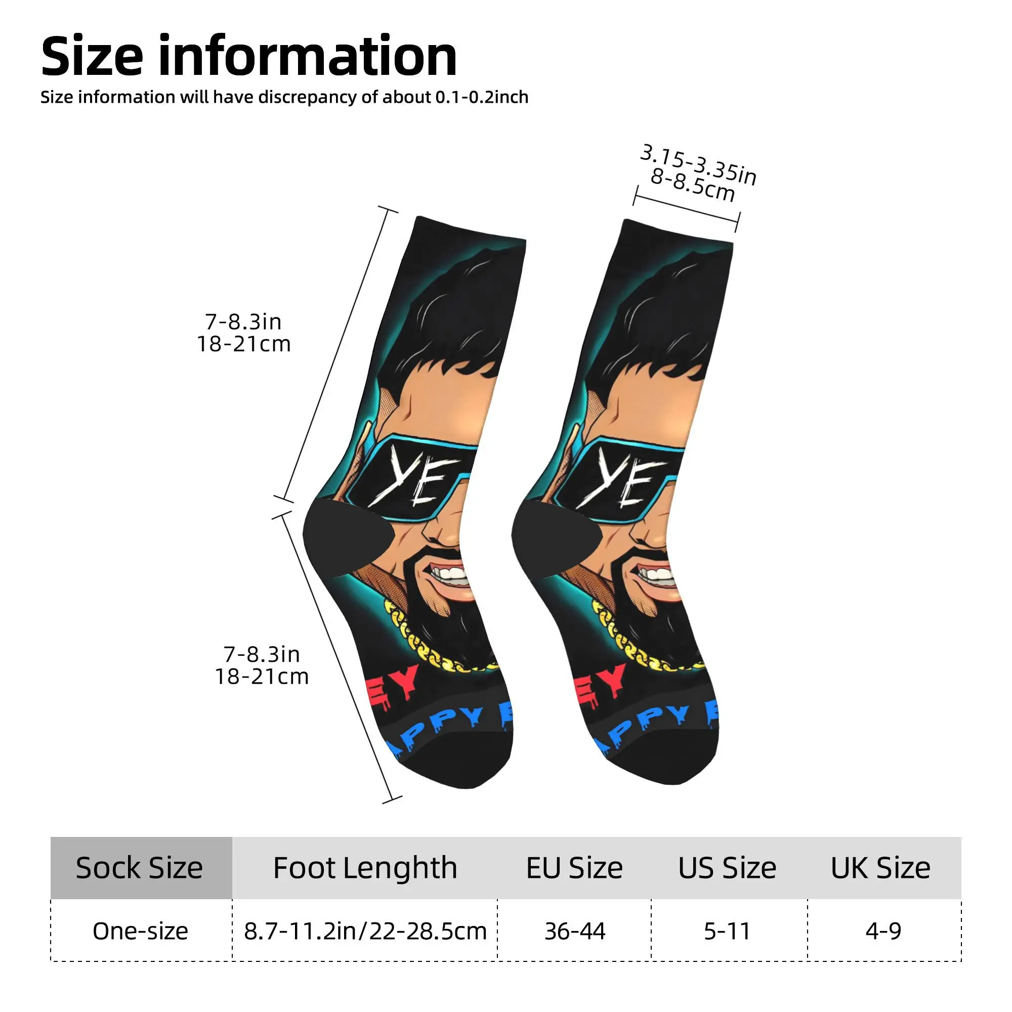 JEY YEET USO レスリングソックス プリントストッキング 滑り止め ユニセックス メンズソックス 快適な秋面白いランニングスポーツソックス