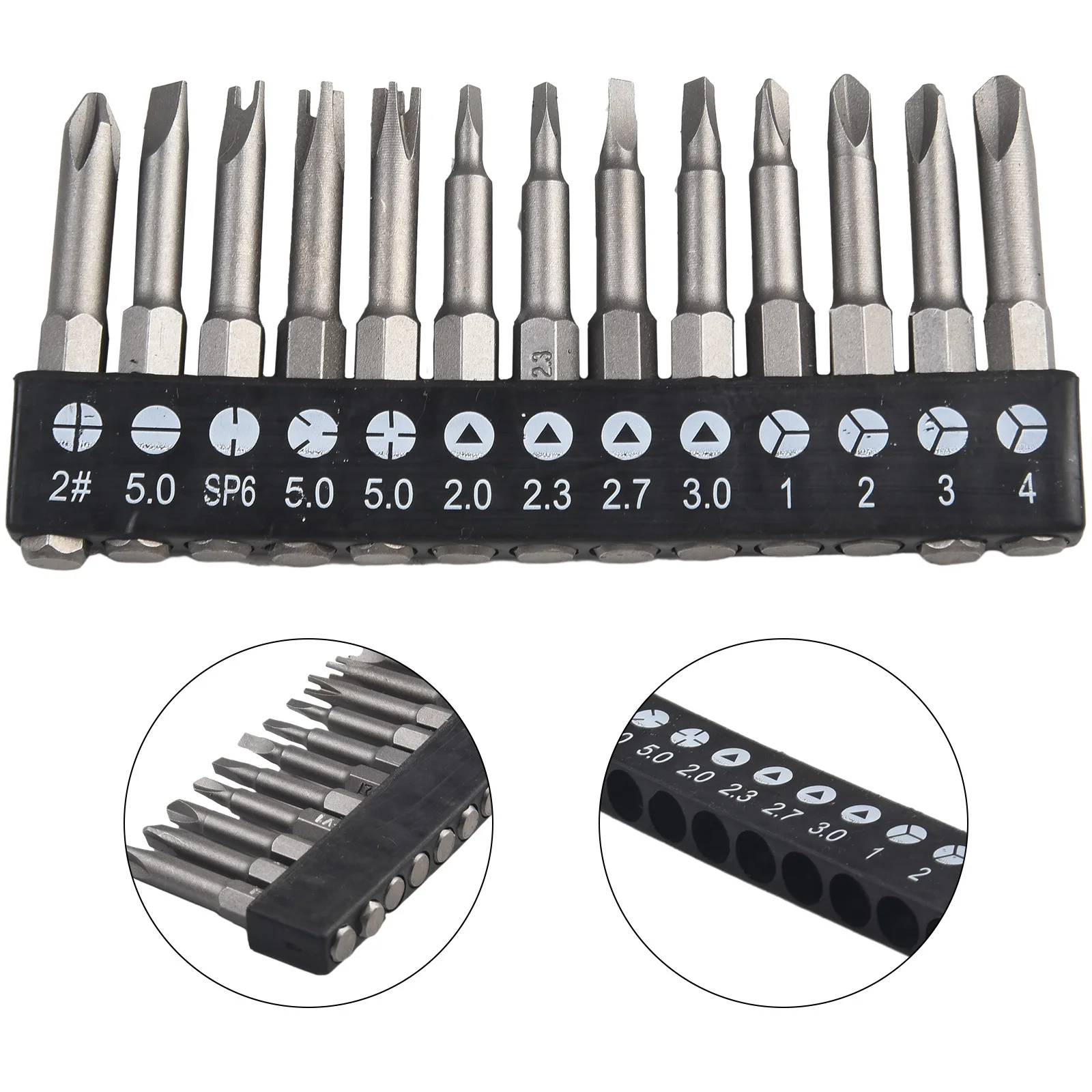 Imagem -04 - Special-shaped Chave de Fenda Bit Grupo Ph2 sl u y Forma Triângulo Três Pontos Quatro Pontos Ferramentas Manuais 50 mm Comprimento 13 Pcs