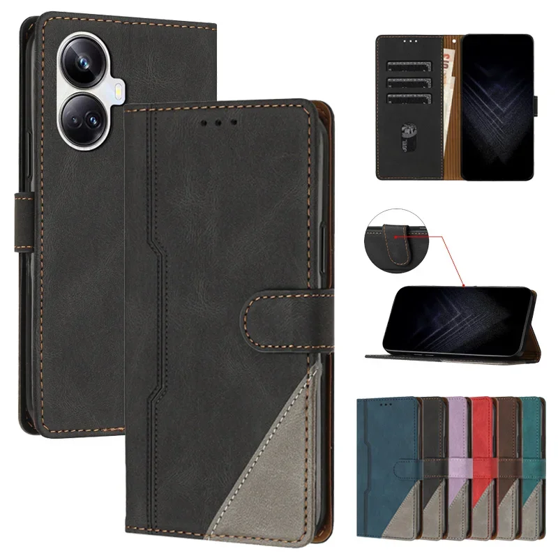 

Case Simple Business Style Leather Phone Case on For Funda OPPO Realme C61 C63 C65 C67 C51 C53 C33 C55 C20 C11 Flip Cover HX005